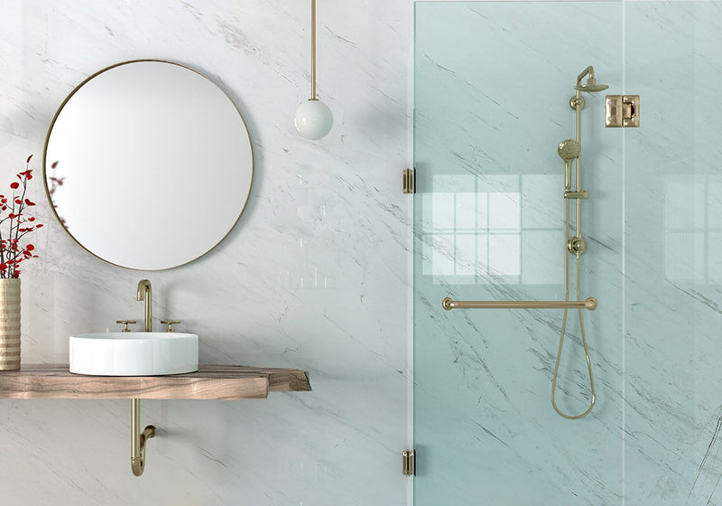 Bianco Sivec Polished Marble Slab Random room scene 3