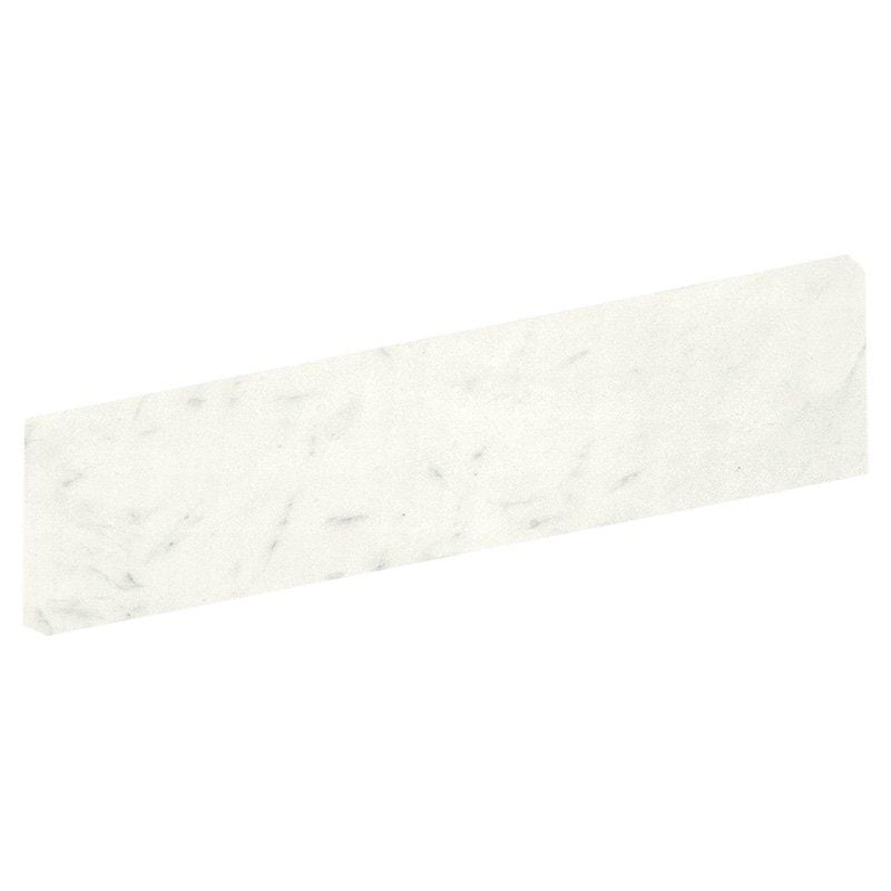 Bianco Statuario Gloss Bullnose Marble Look Porcelain Tiles 4x24 Porcelain Gloss 4x24 Tiles