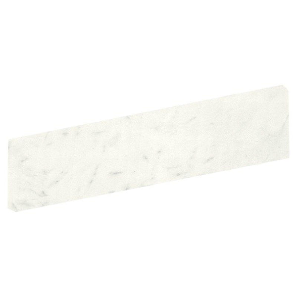 Bianco Statuario Gloss Bullnose Marble Look Porcelain Tiles 4x24