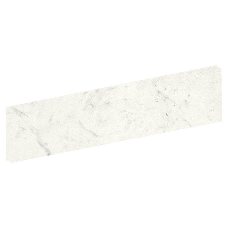 Bianco Statuario Matte Bullnose Marble Look Porcelain Tiles 4x24 Porcelain Matte 4x24 Tiles