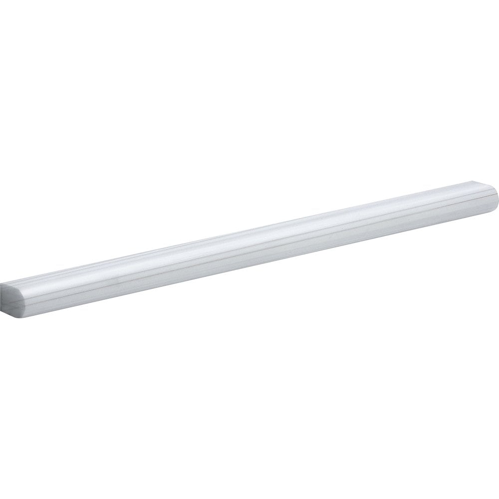 Bianco Venus Honed Pencil Liner Marble Moldings 1/2x12 Marble Honed 2x12 Moldings