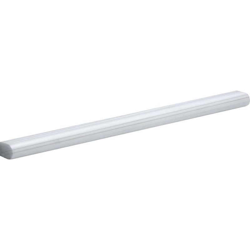 Bianco Venus Honed Pencil Liner Marble Moldings 1/2x12 Marble Honed 2x12 Moldings