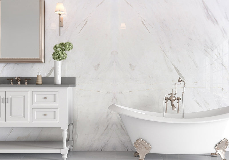 Bianco Venus Polished Marble Slab Random room scene
