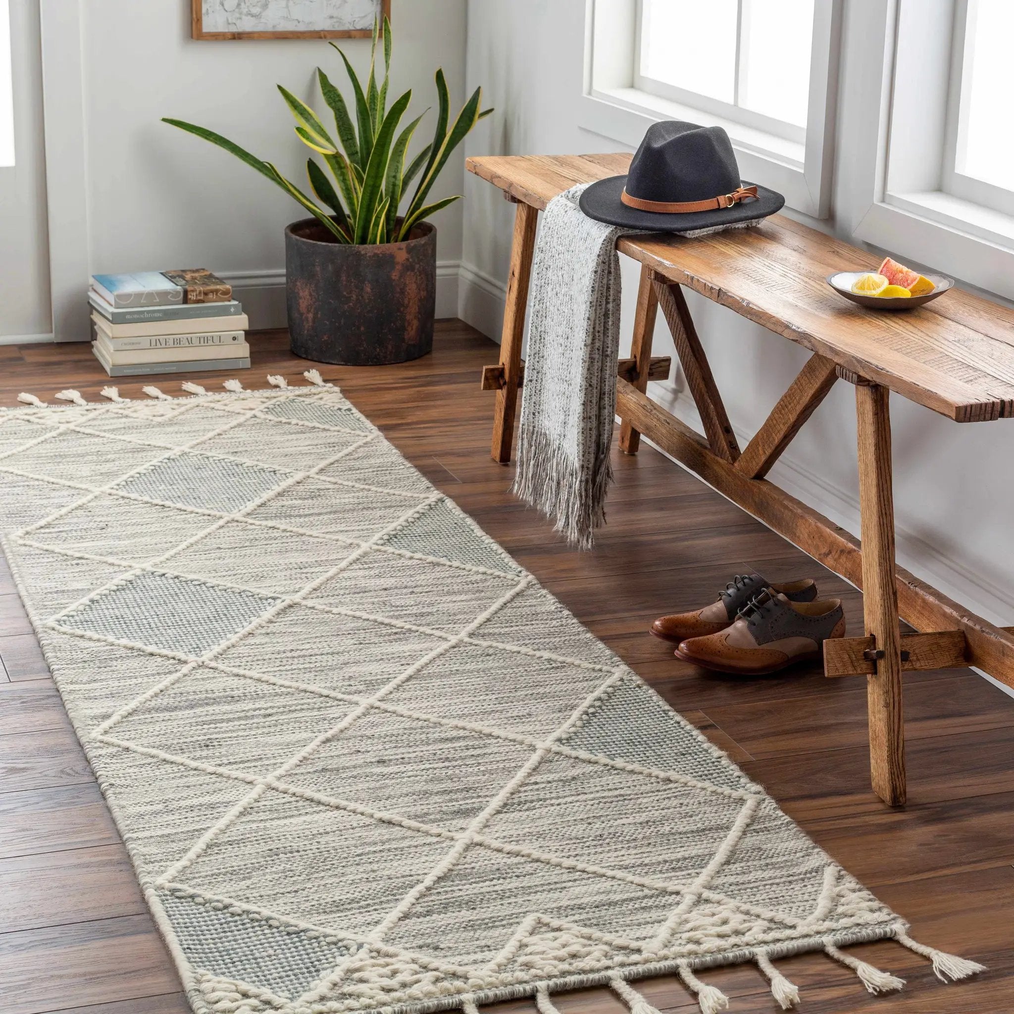Bicos Tasseled Jute Rug - Clearance by Boutique Rugs