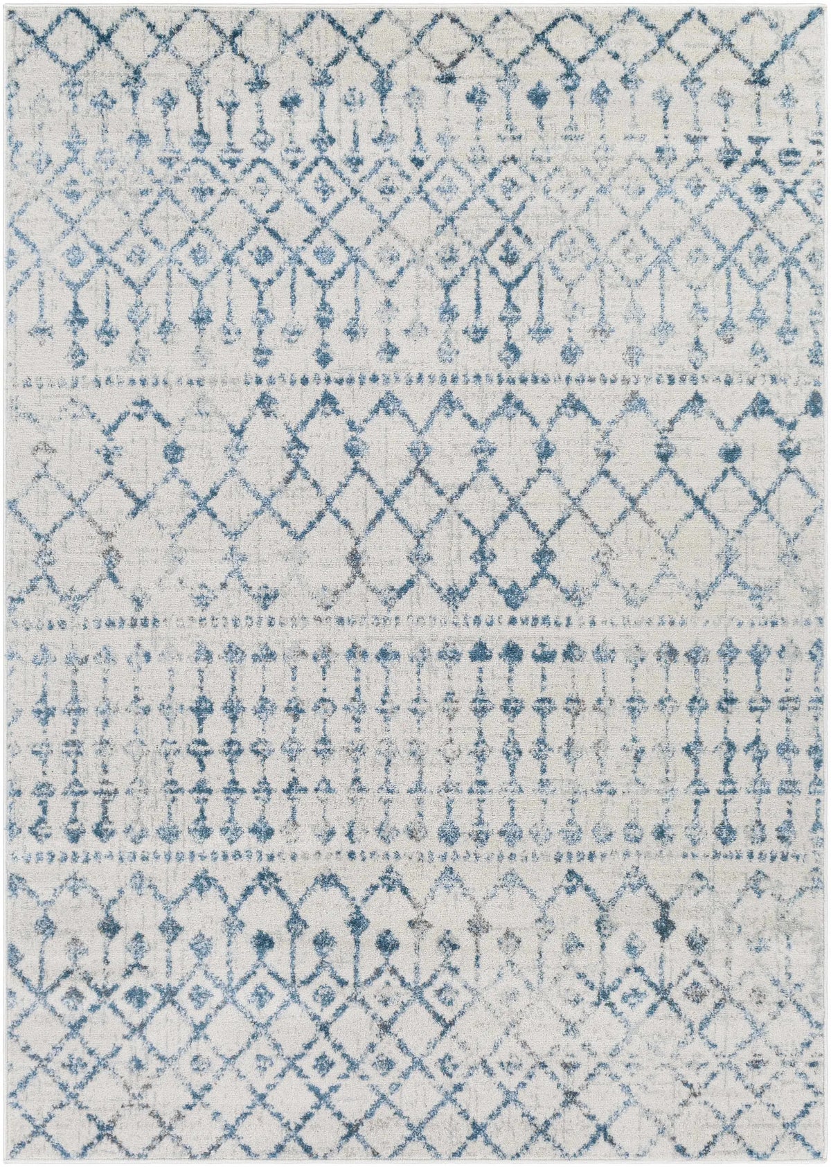 Binabalian Blue&White Tribal Area Carpet - Clearance