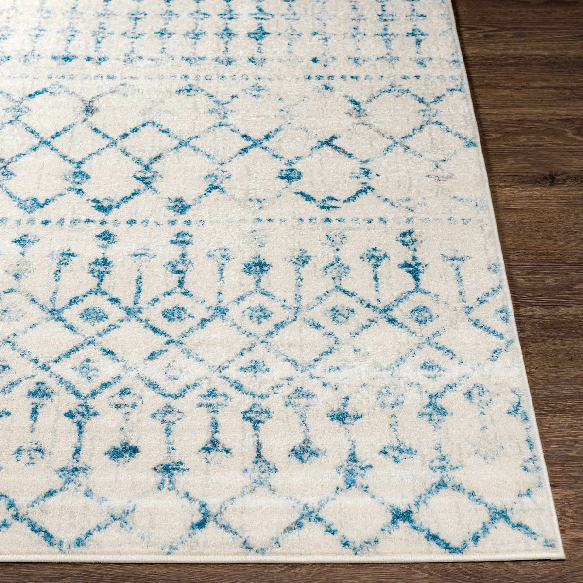 Binabalian Blue&White Tribal Area Carpet - Clearance, photo 6 of 6