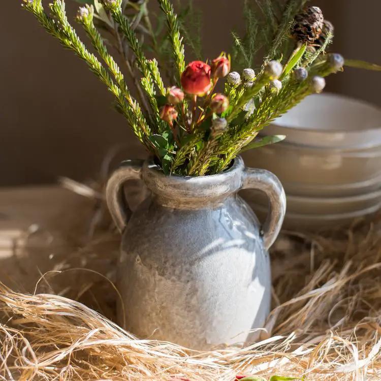 Binglie Glazed Pottery Vase with Handles by RusticReach