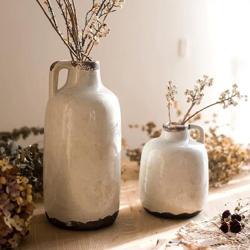 Binglie Glazed Pottery Vase with Single Handle by RusticReach