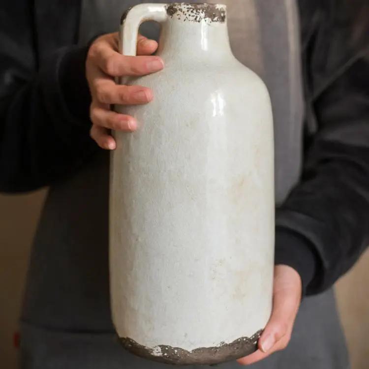 Binglie Glazed Pottery Vase with Single Handle by RusticReach