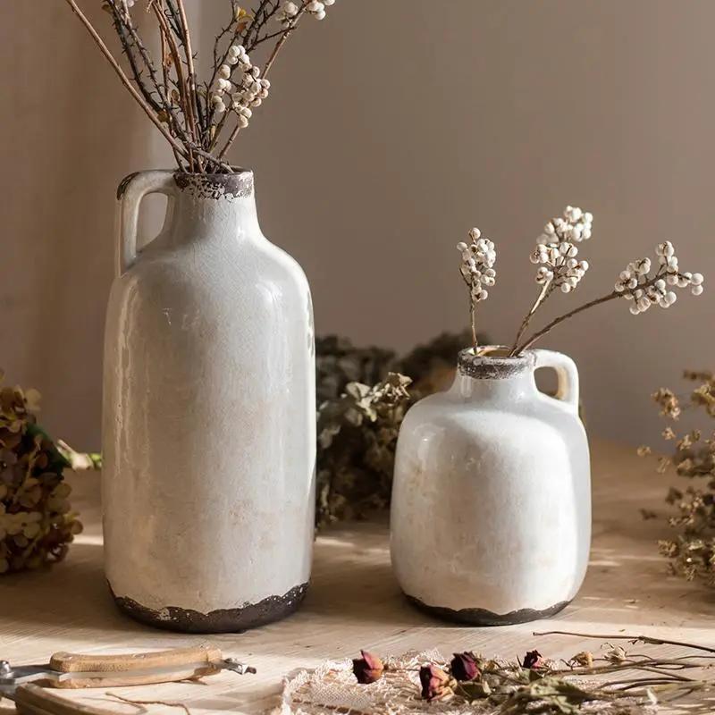 Binglie Glazed Pottery Vase with Single Handle by RusticReach
