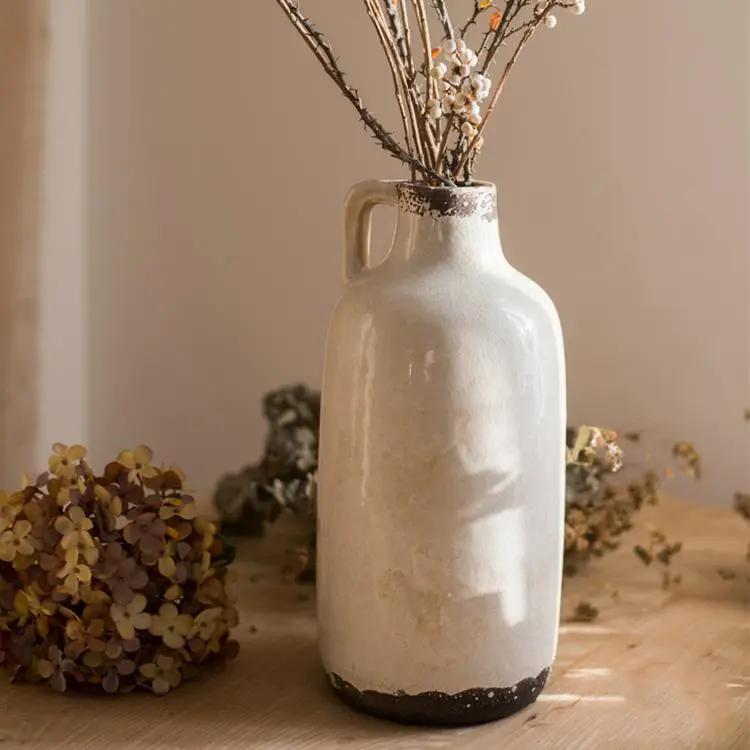 Binglie Glazed Pottery Vase with Single Handle by RusticReach