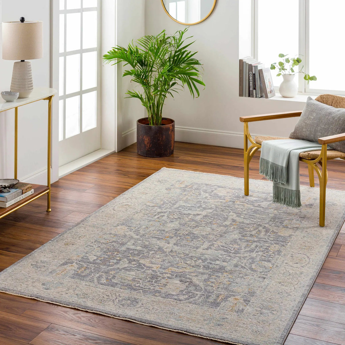 Binx Thick Luxe Statement Rug, installed in a room 5