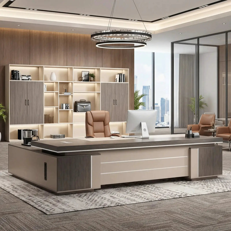 August · Modern Executive L-Shaped Desk by Arc Grove