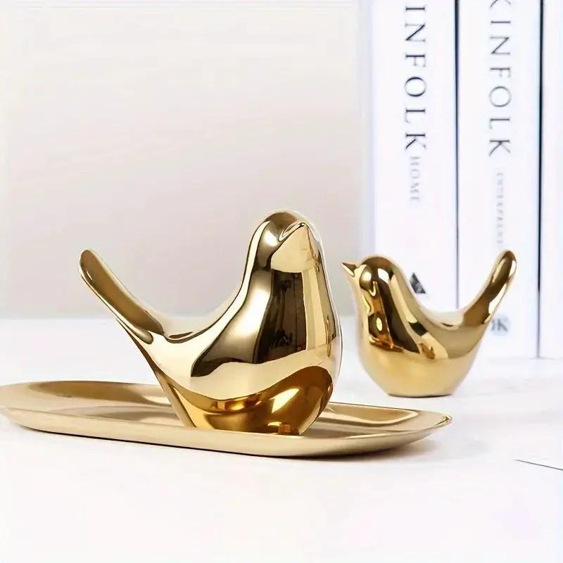 Bird Statue - Ceramic Small by House Of Avana