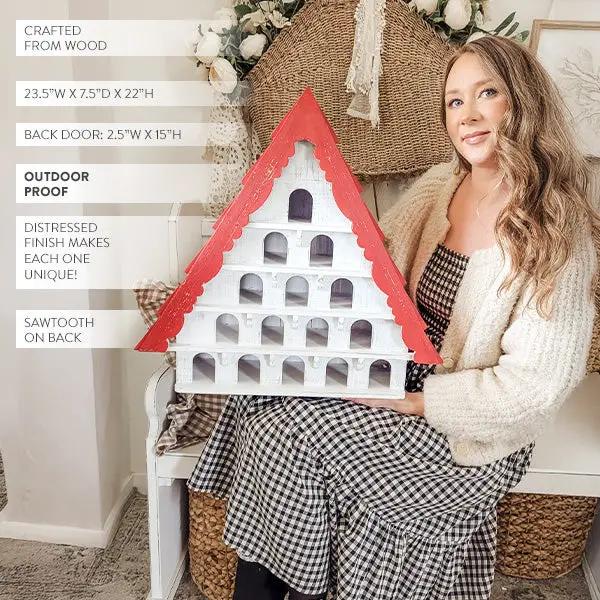 Red Roof Multi Tiered Functional Birdhouse by Decor Steals