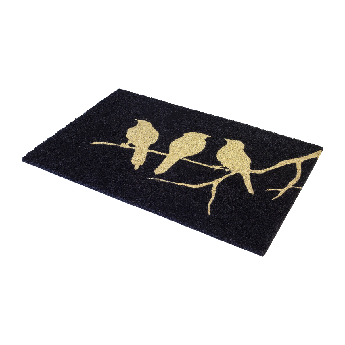 Birds On Branch - Black Coir Doormat, photo 8 of 14