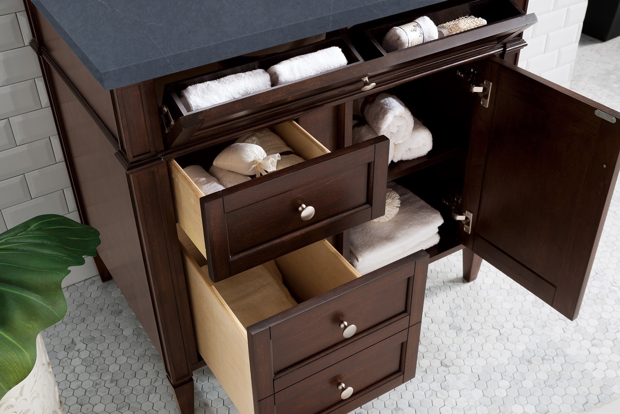 James Martin Brittany 36" Single Bathroom Vanity, Burnished Mahogany, view 29