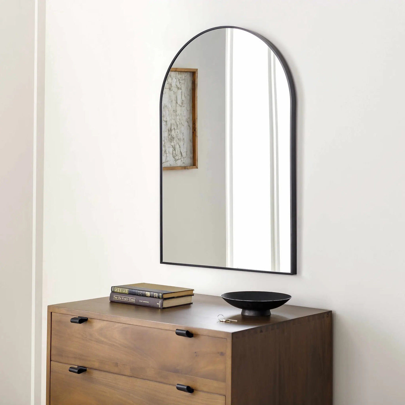 Brembilla Black Frame Mirror by Boutique Rugs