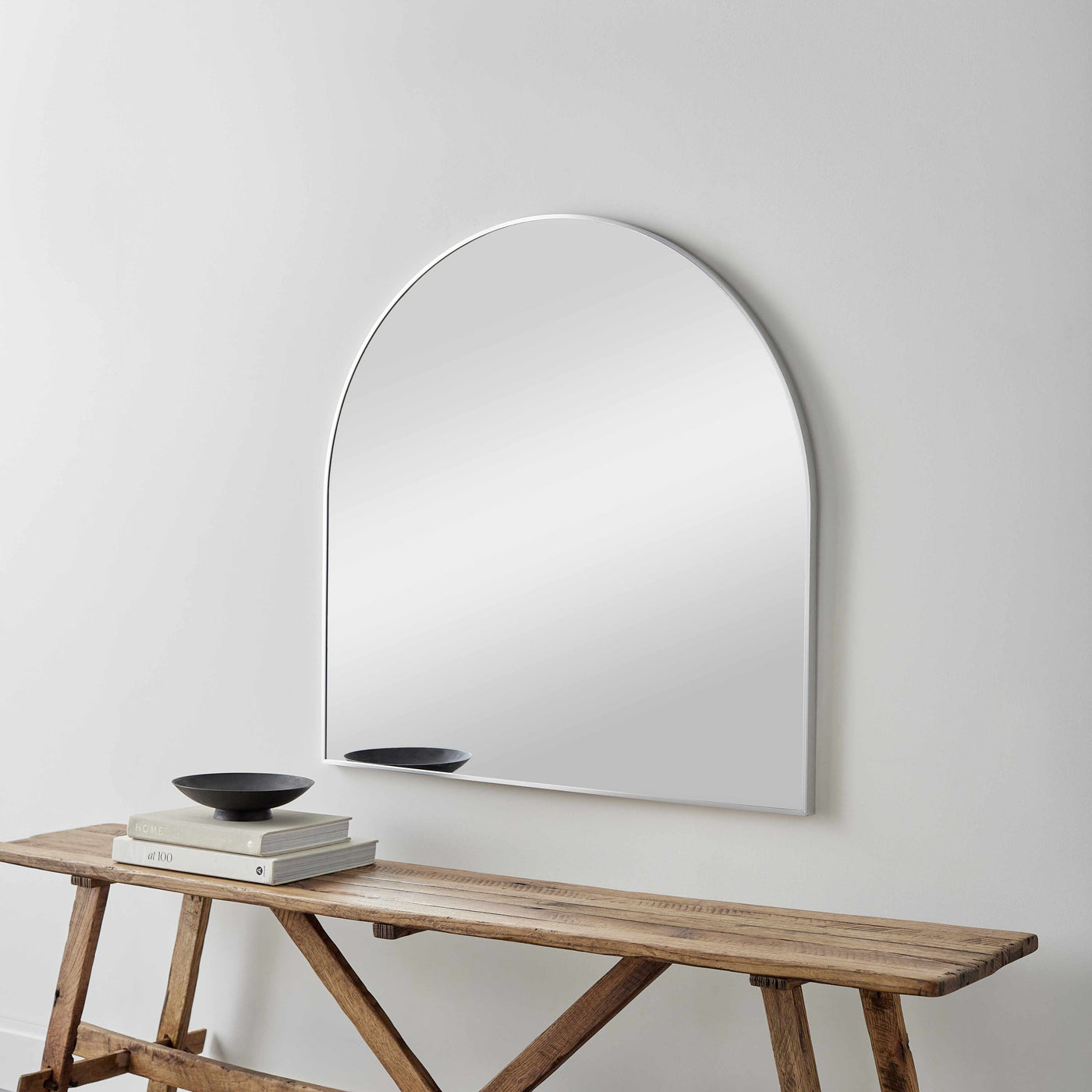 Brembilla Silver Gray Contemporary Mirror by Boutique Rugs