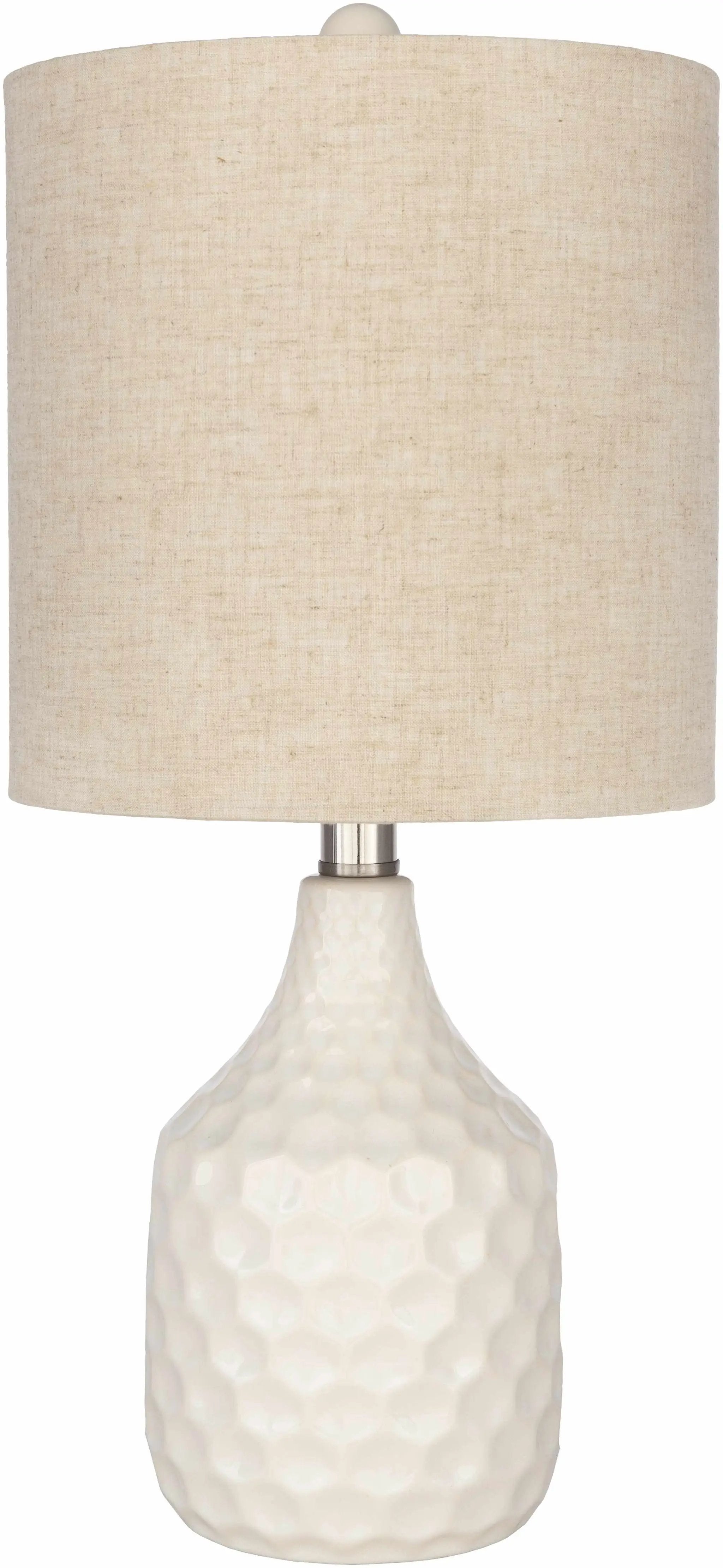 Gulmarrad Textured Ivory Ceramic Table Lamp by Boutique Rugs