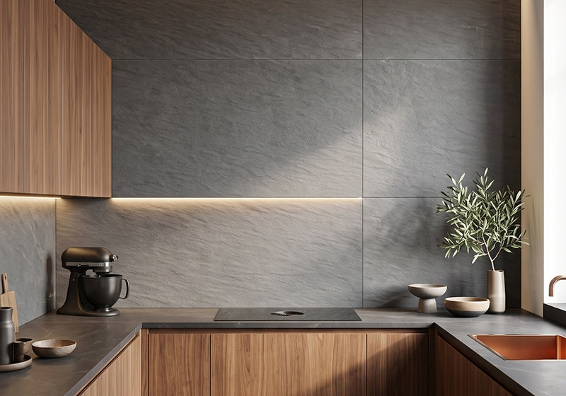 Black Cardosa Leather Granite Slab Random room scene 3