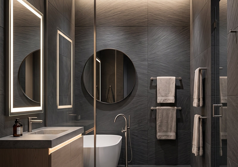 Black Cardosa Leather Granite Slab Random room scene 5