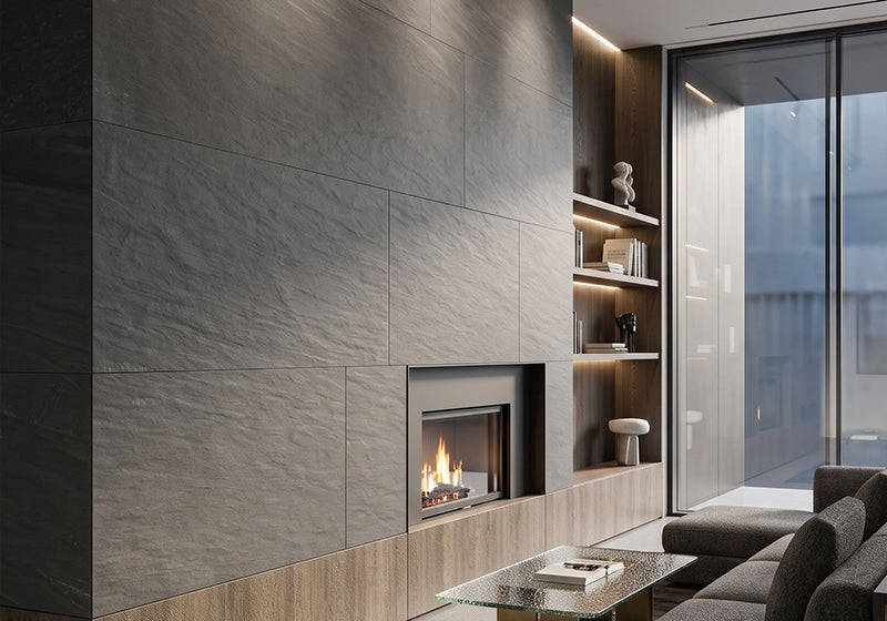 Black Cardosa Leather Granite Slab Random room scene 6