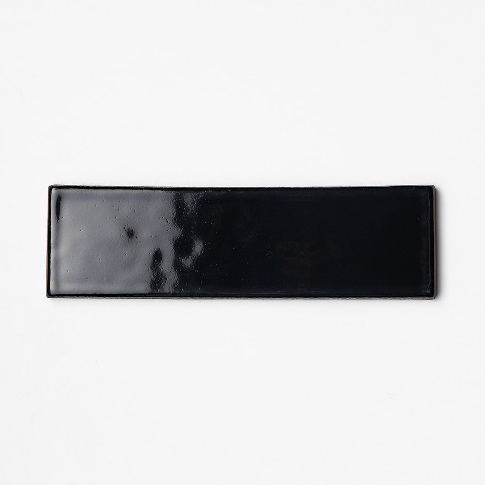 Black Glossy 2 1/4x7 7/8x3/8 Thin Brick Glossy 4x8 Tiles