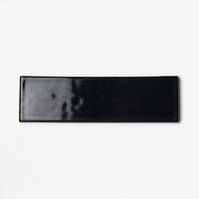 Black Glossy 2 1/4x7 7/8x3/8 Thin Brick Glossy 4x8 Tiles