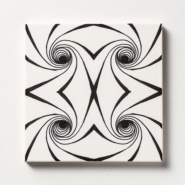 Black Glossy Ceramic Tiles 6x6