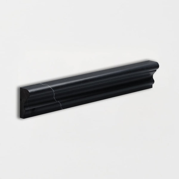 Black Honed Andorra Marble Moldings 2x12
