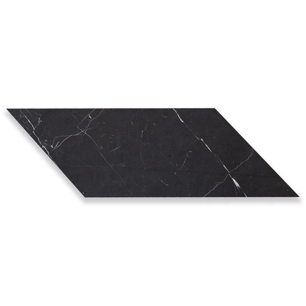 Black Honed Chevron Marble Tiles 5x17 Marble Honed 4x12 Tiles