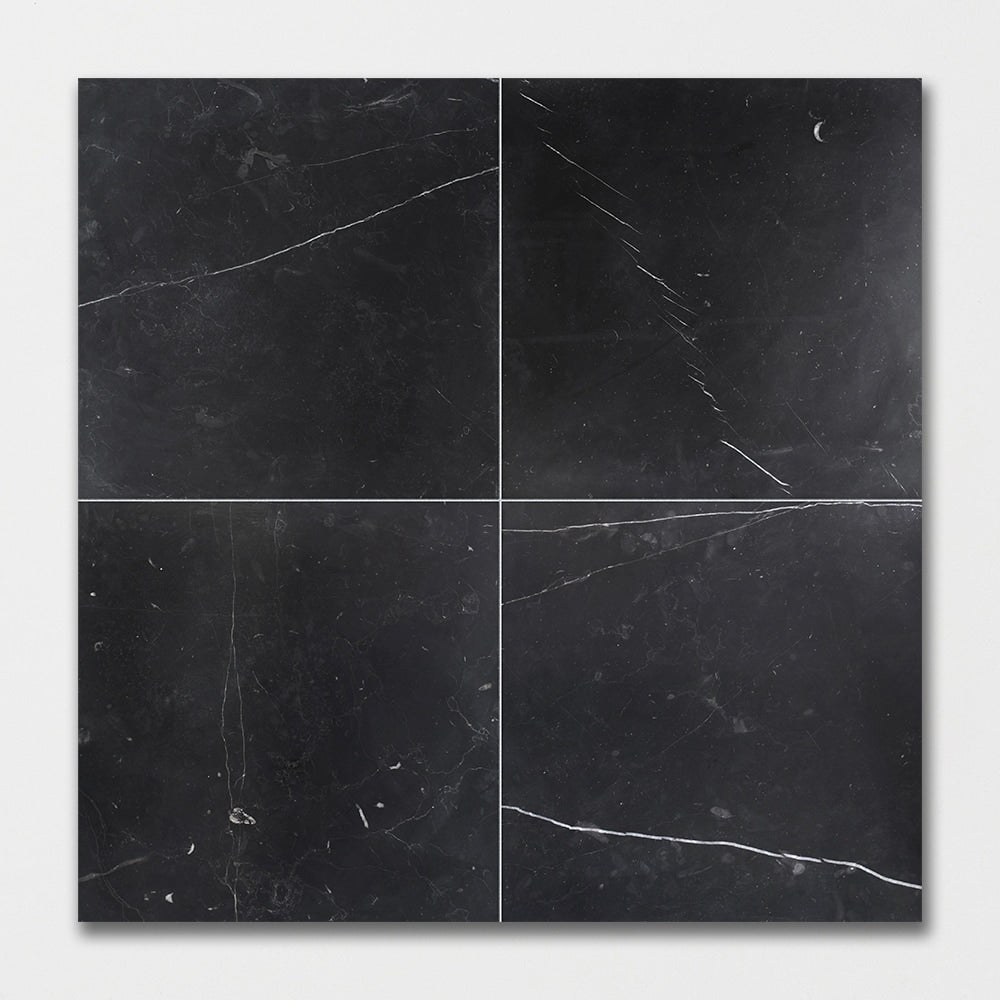 Black Honed Marble Tiles 18x18 Marble Honed 18x18 Tiles — 2