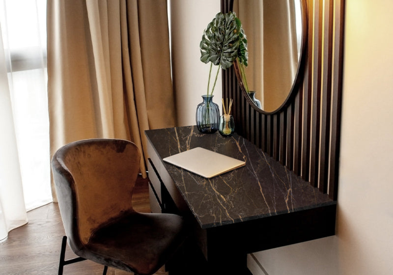 Black Obsession Matte Sintered Stone Slab 125x63 room scene 4
