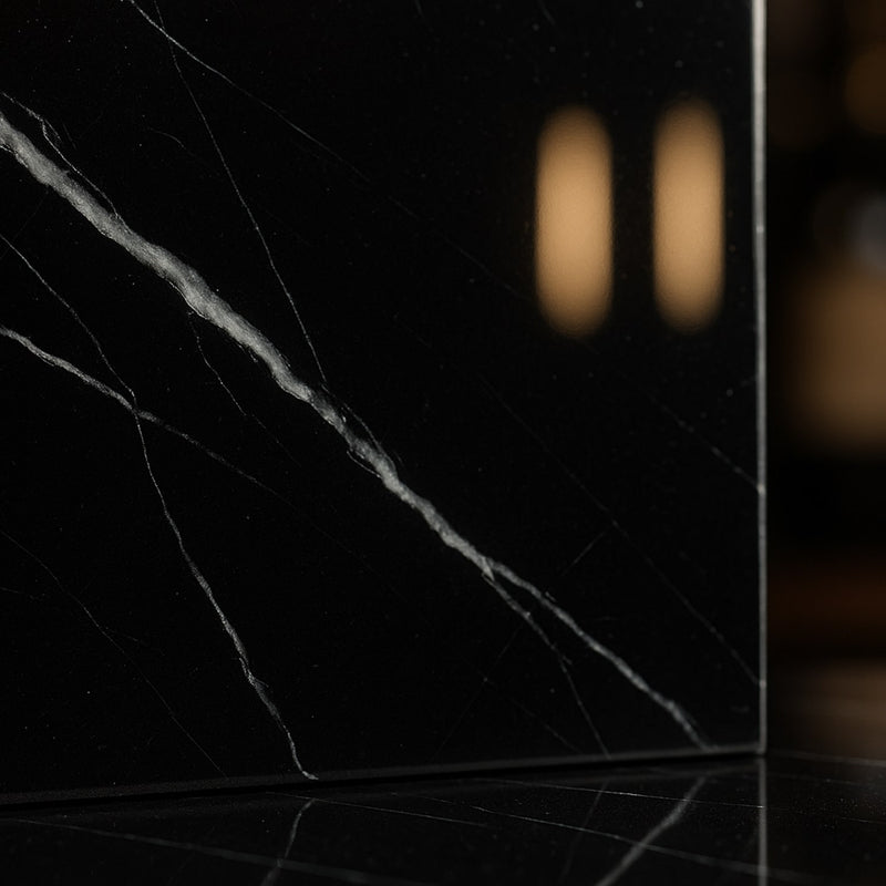 Black Polished Marble Tiles 12x12 Marble Polished 12x12 Tiles — 3