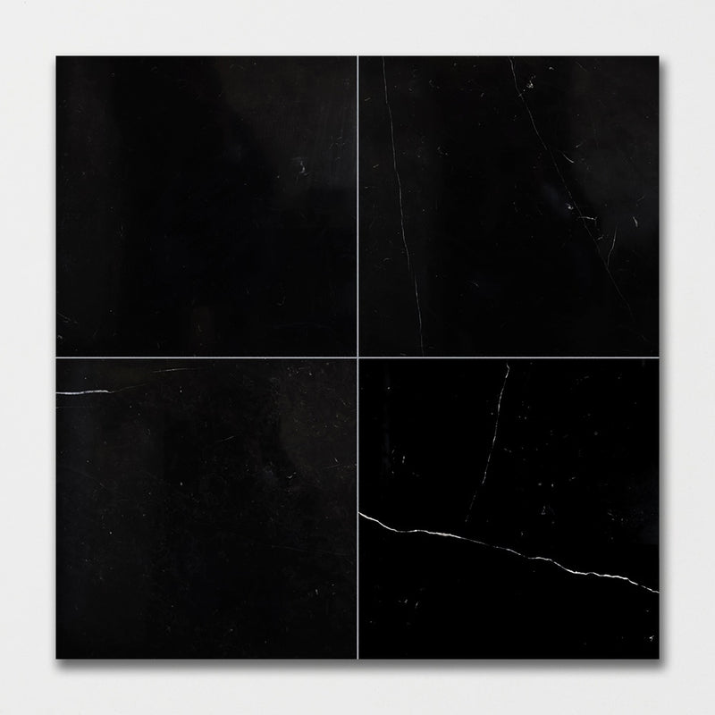 Black Polished Marble Tiles 18x18 Marble Polished 18x18 Tiles — 2