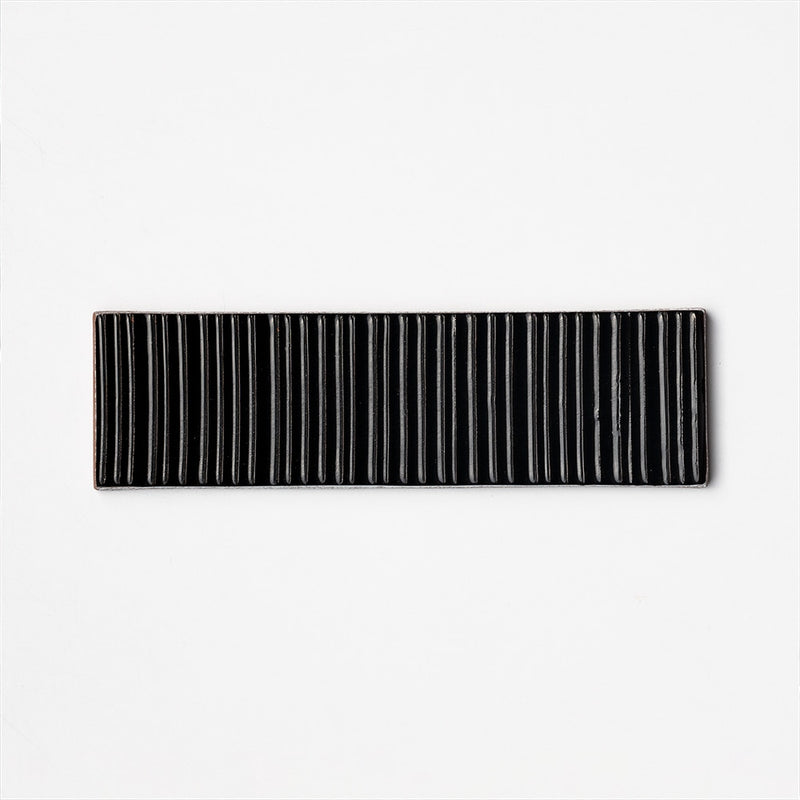 Black Staccato Glossy 2 1/4x7 7/8x3/8 Thin Brick Glossy 4x8 Accent Tiles