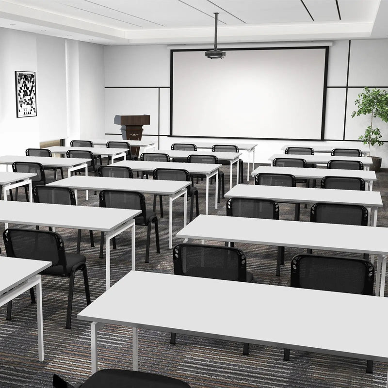 Set of 5 Stackable Conference Chairs with Mesh Back by DirectDeals