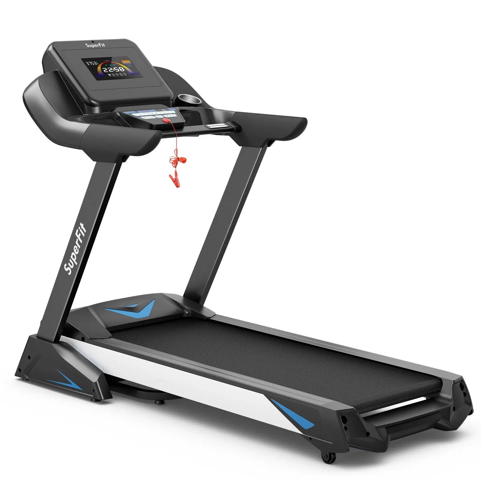 4.75 HP Treadmill with APP and Auto Incline for Home and Apartment-Black by DirectDeals