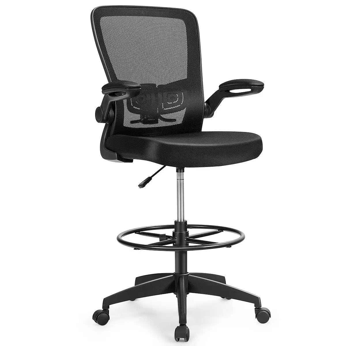 Height Adjustable Drafting Chair with Flip Up Arms, photo 3 of 12