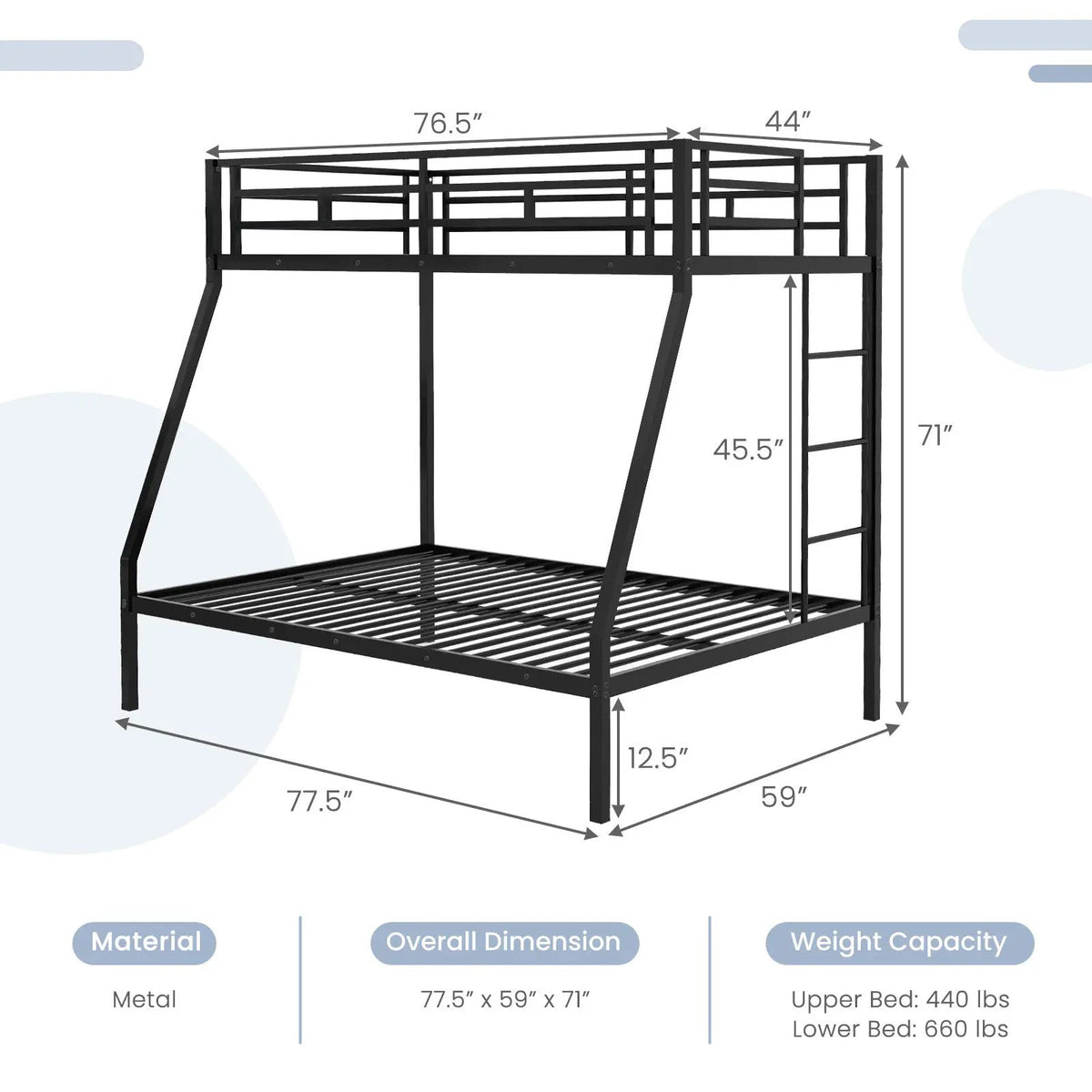 Space-saving Metal Slatted Bed Frame for Teens and Adults Noise-free No Box Spring Needed, photo 5 of 9