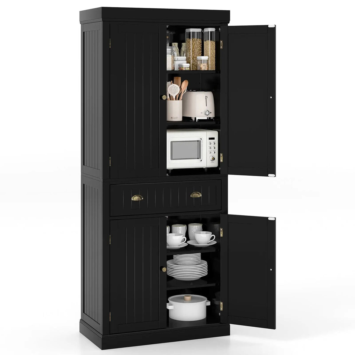 Cupboard Freestanding Kitchen Cabinet w/ Adjustable Shelves, photo 4 of 11