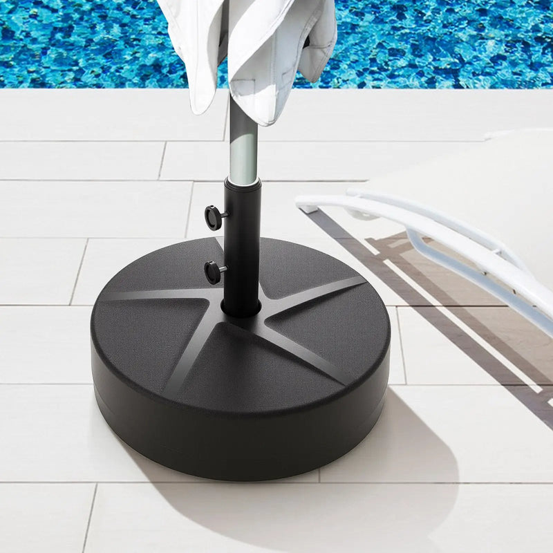 Patio Umbrella Base 88LBS Capacity Water and Sand Fillable Market Table Umbrella Stand-Black by DirectDeals