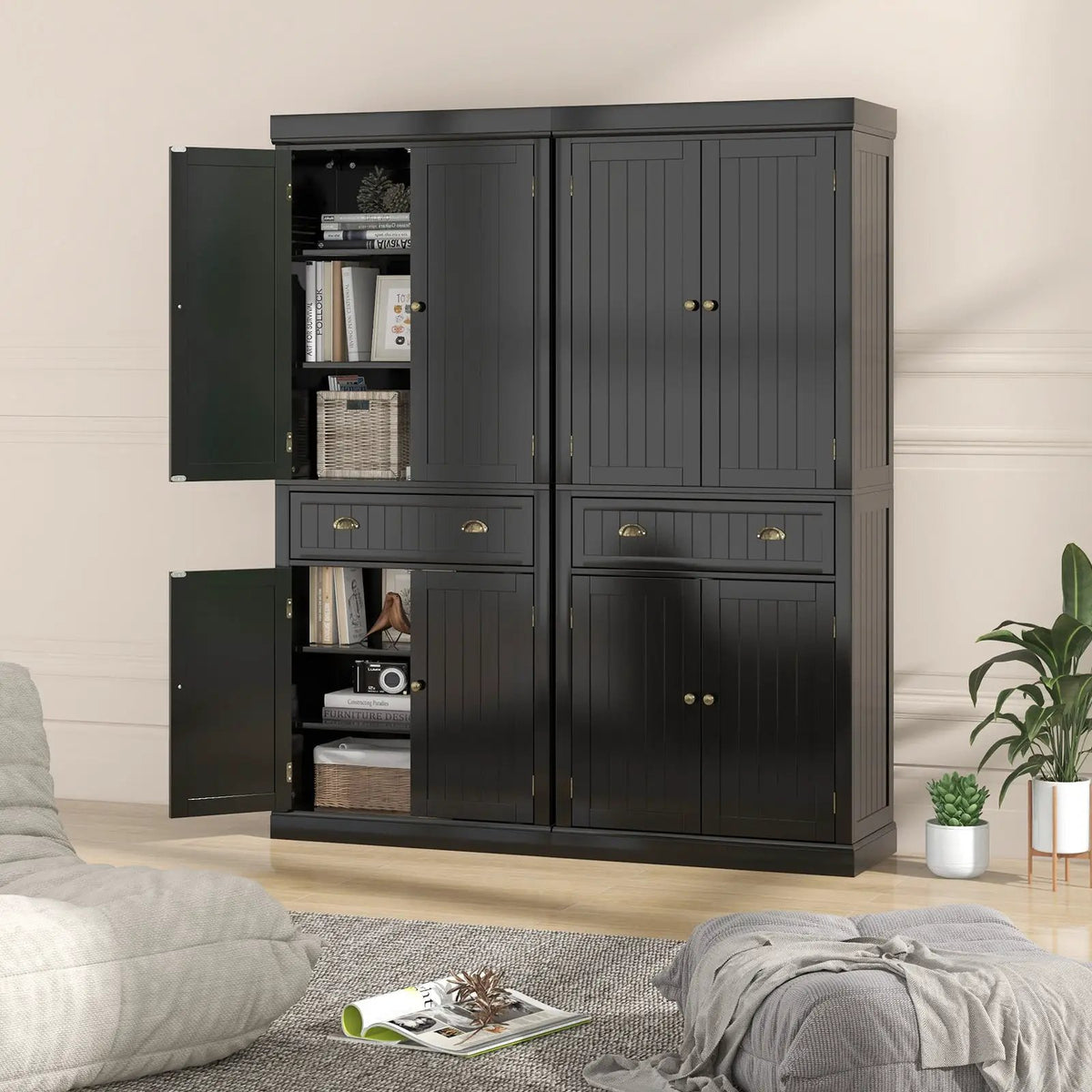 Cupboard Freestanding Kitchen Cabinet w/ Adjustable Shelves, photo 2 of 11