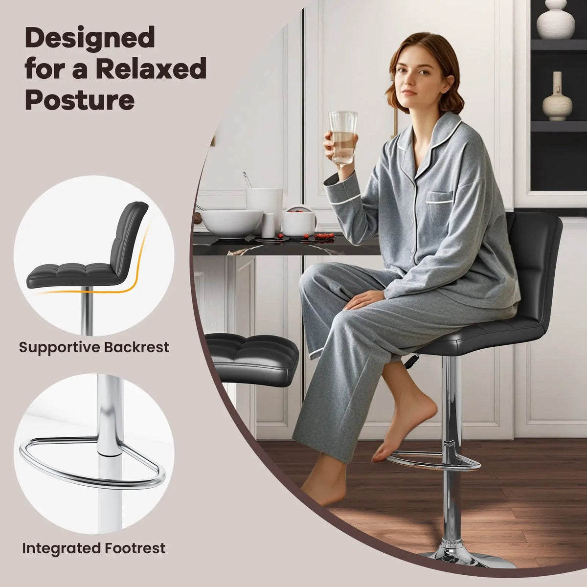 Set of 2 Square Swivel Adjustable, photo 8 of 12