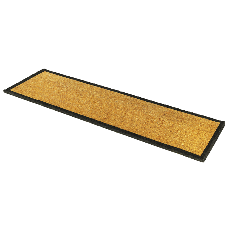 Black Border Coir Doormat by Fab Habitat