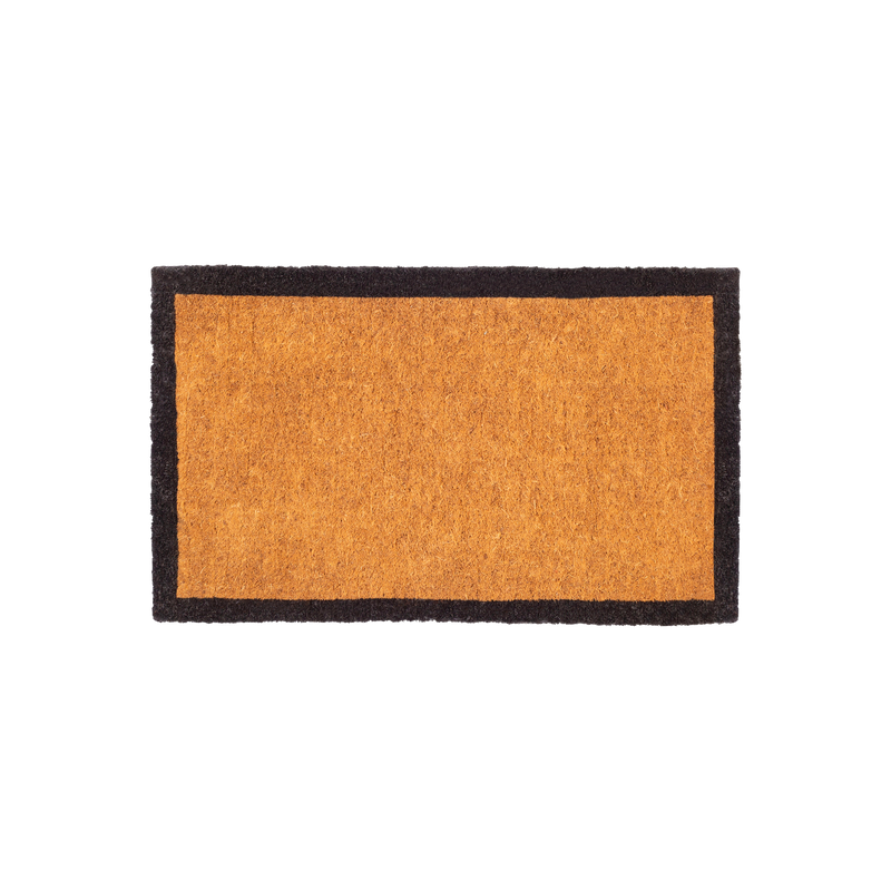 Black Border Coir Doormat by Fab Habitat