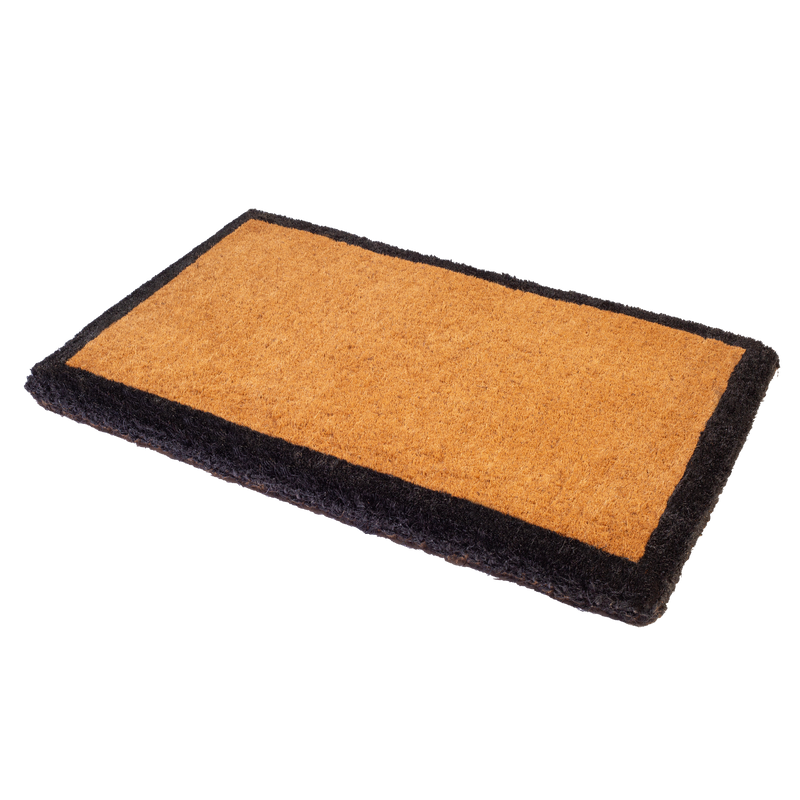 Black Border Coir Doormat by Fab Habitat