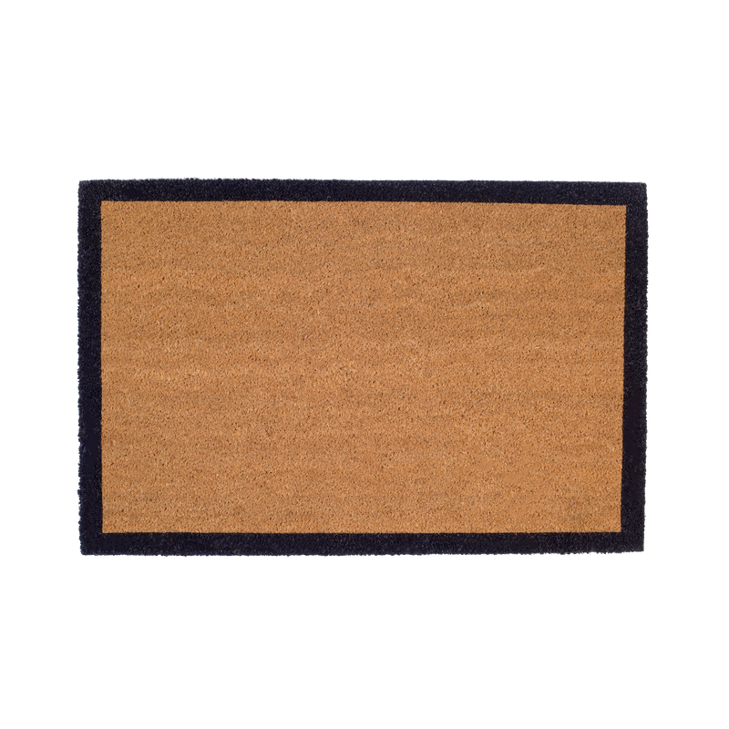 Black Border Coir Doormat by Fab Habitat