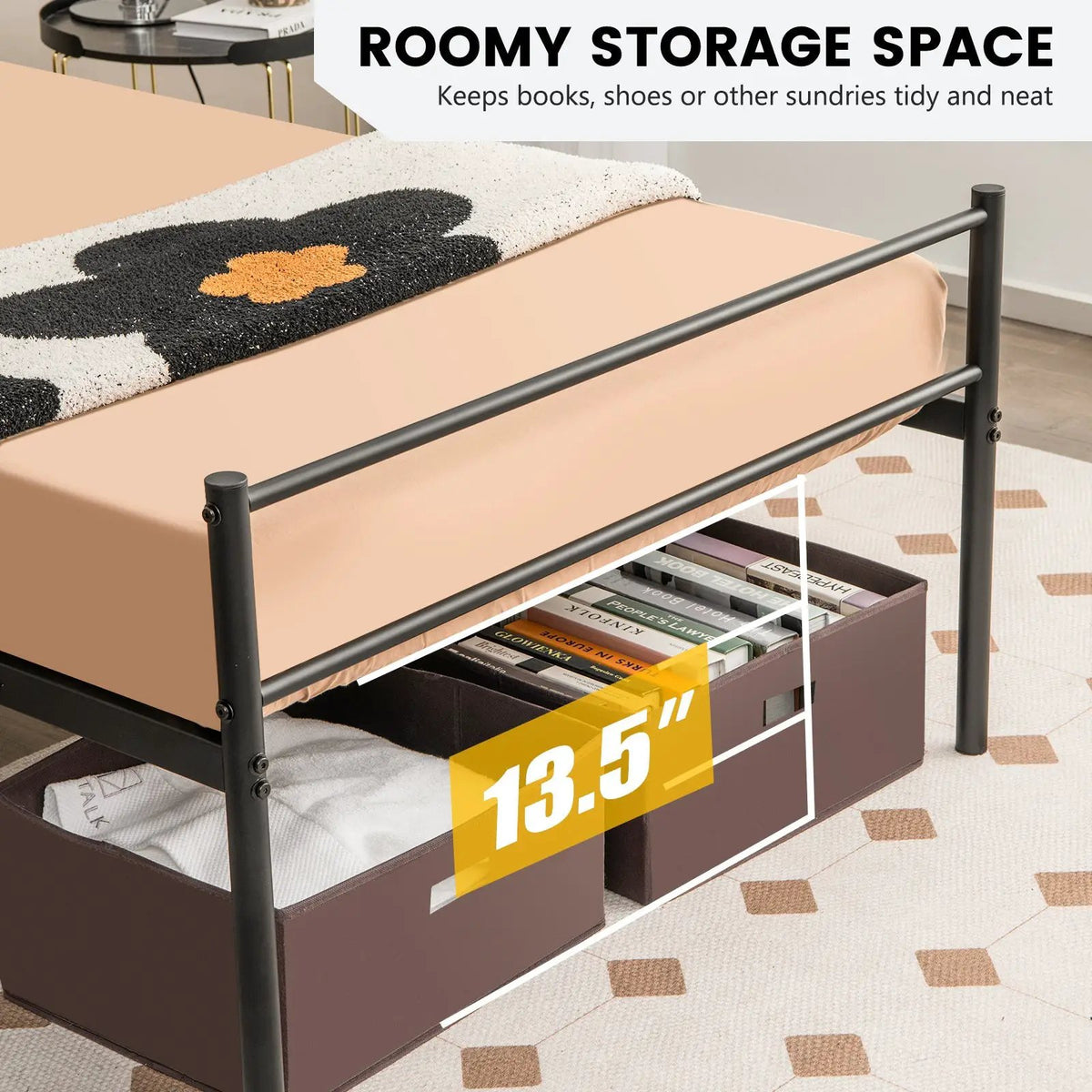 Twin Size Metal Bed Frame Platform with Headboard, photo 8 of 9